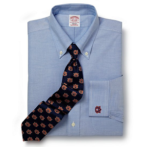 Auburn University All-Cotton Non-Iron BrooksCoolRegular Fit Dress Shirt
